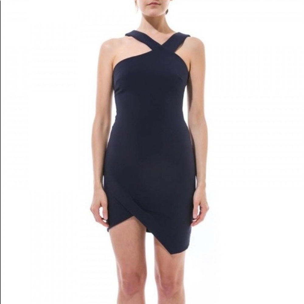 Likely Asymmetric Navy Dress